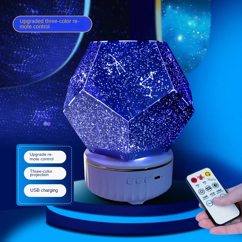 Proyector de luz de estrellas para niños, cielo estrellado Qixi, ambiente de sueño romántico, lámpara de noche pequeña XINGX para dormitorio