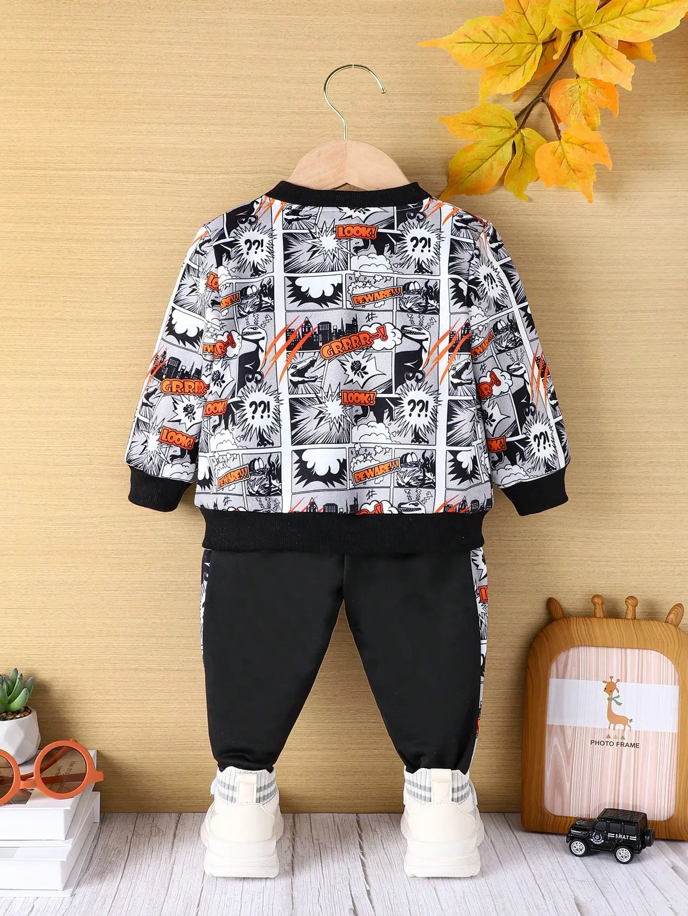 الربيع والخريف بيبي بوي عادية مطبوعة مجموعة رياضي نمط ديناصور مطبوعة سترة بأكمام طويلة + السراويل الطويلة 2 قطعة مجموعة