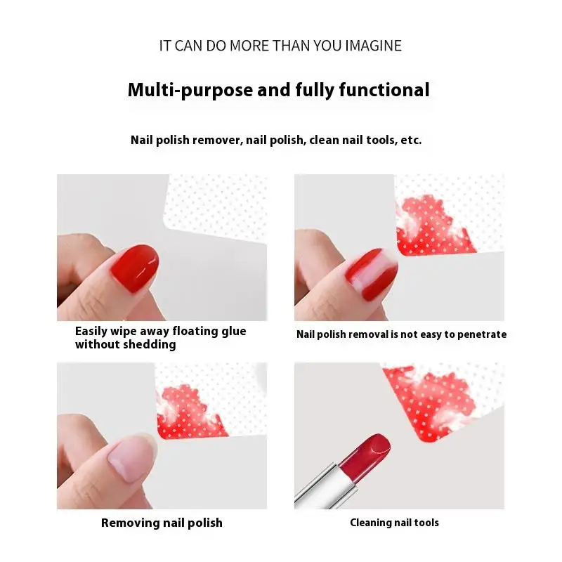 200/300/600 個不織布パッドマニキュアリムーバーホワイトローズレッド接着剤簡単除去クリーニングパッド爪サロン DIY