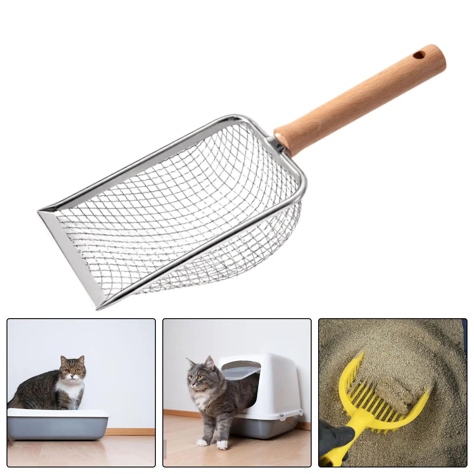 Cat Litter Spoon Supplies Mesh Screen Fecal Spoon Cat Litter Sifter Scooper,