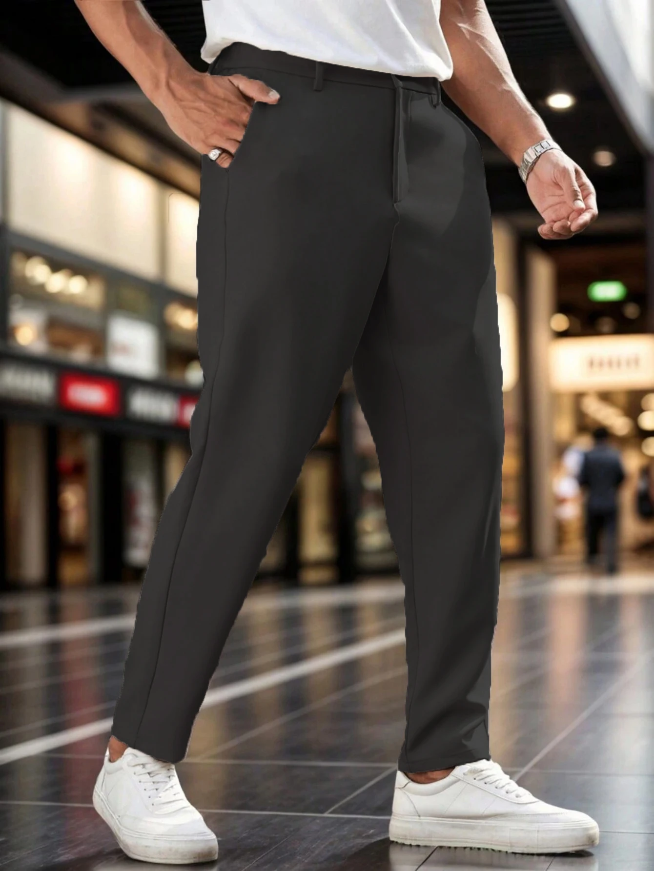 plus Size Men's Casual Suit Pants Suitable for Daily Commuting Office And Business Activities