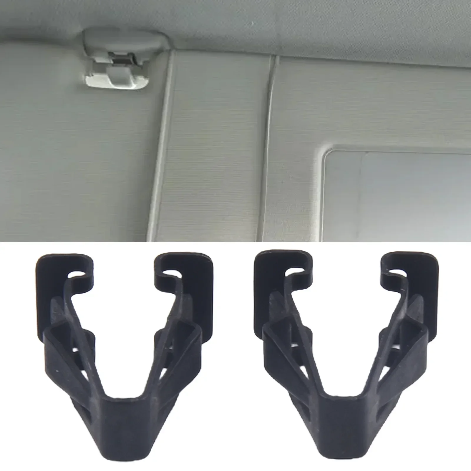 2x Sun Visor Clip DS7Z9904132A For Ford For Mustang For Fusion For Transit 2024 Hot Sale Brand New And High Quality Discount