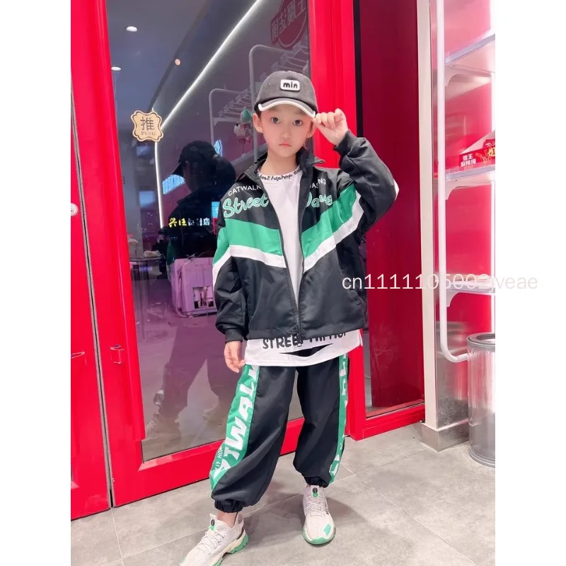 Boys Hip-hop Fashion Show Costumes Children's Street Dance Wear Girls Jazz Dance Performance Outfits Hip-hop Label