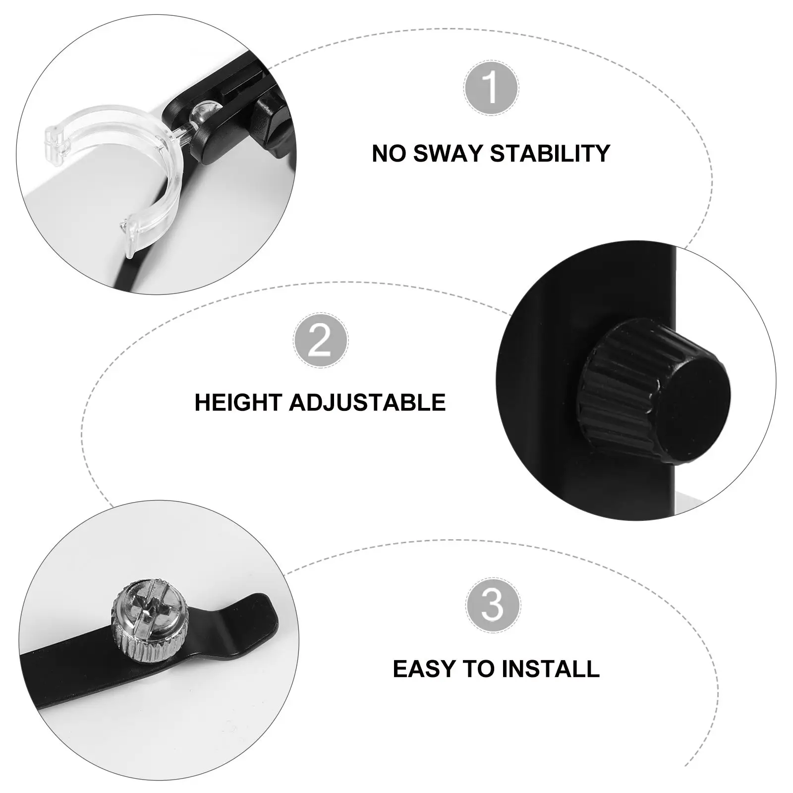 

Microscope St Holder Digital Lifting Support Camera Mount Desk Adjustable Bracket Plastic Base Sturdy Durable Easy Install