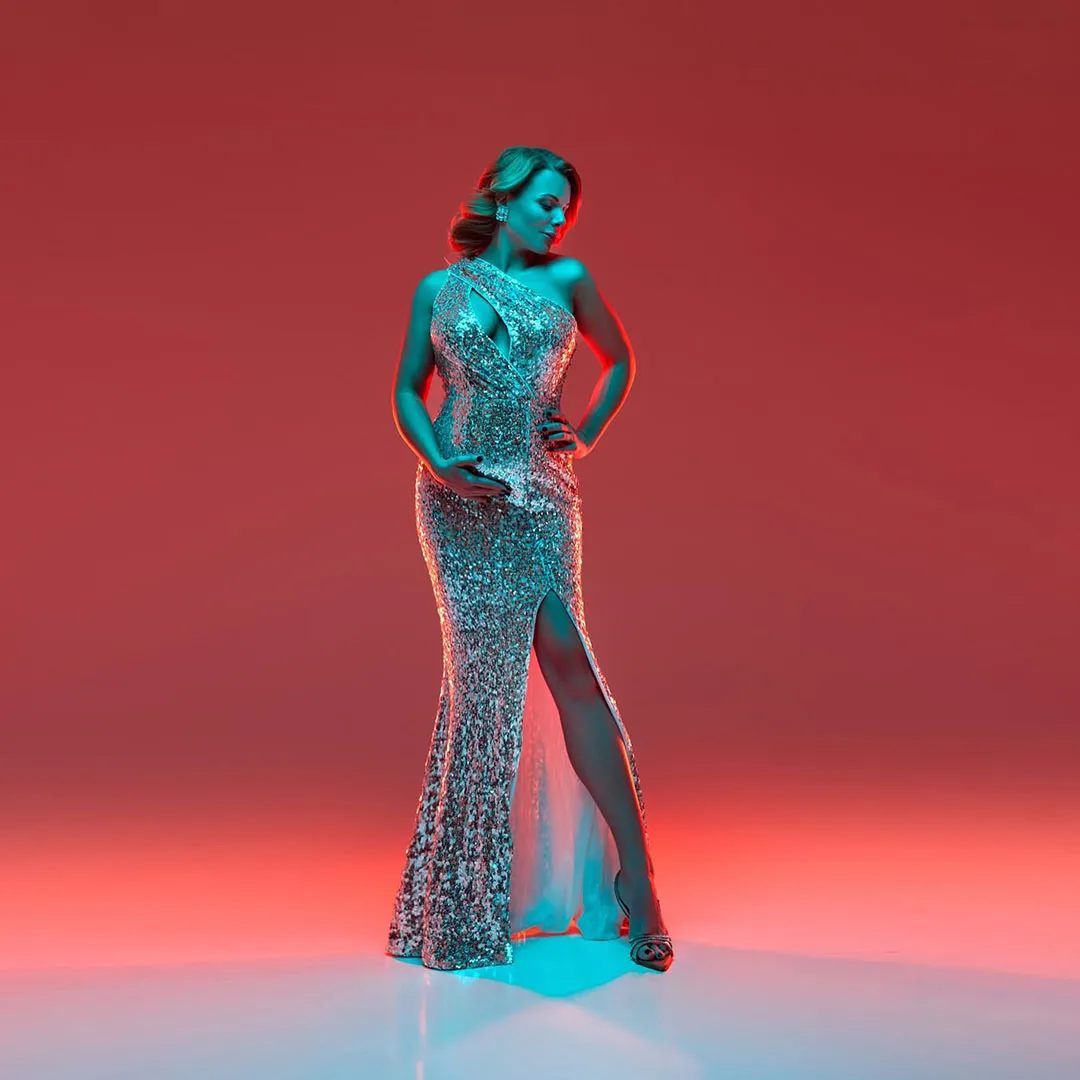 

Sexy Slivery Sequins Mermaid Maternity Dresses One Shoulder Side Split Sequin Pregnancy Women Baby Shower Party Gowns Customized