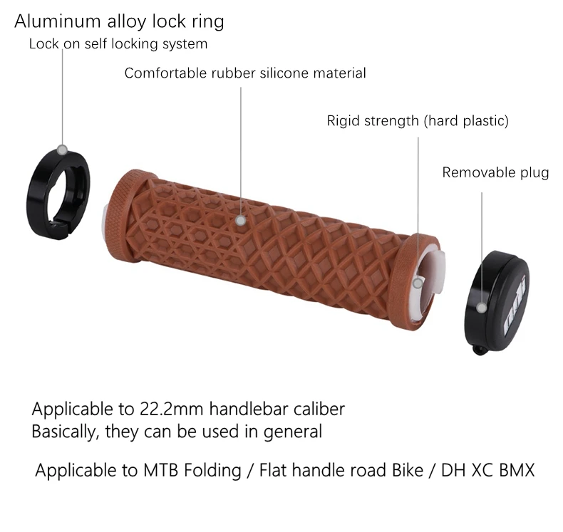 ODI Van Lock-On Bike Grips Dual Lock Ring System mit Silikon für ultimative Anti-Rutsch- und Stoßdämpfung auf MTB/BMX/Faltrad – Detail 4