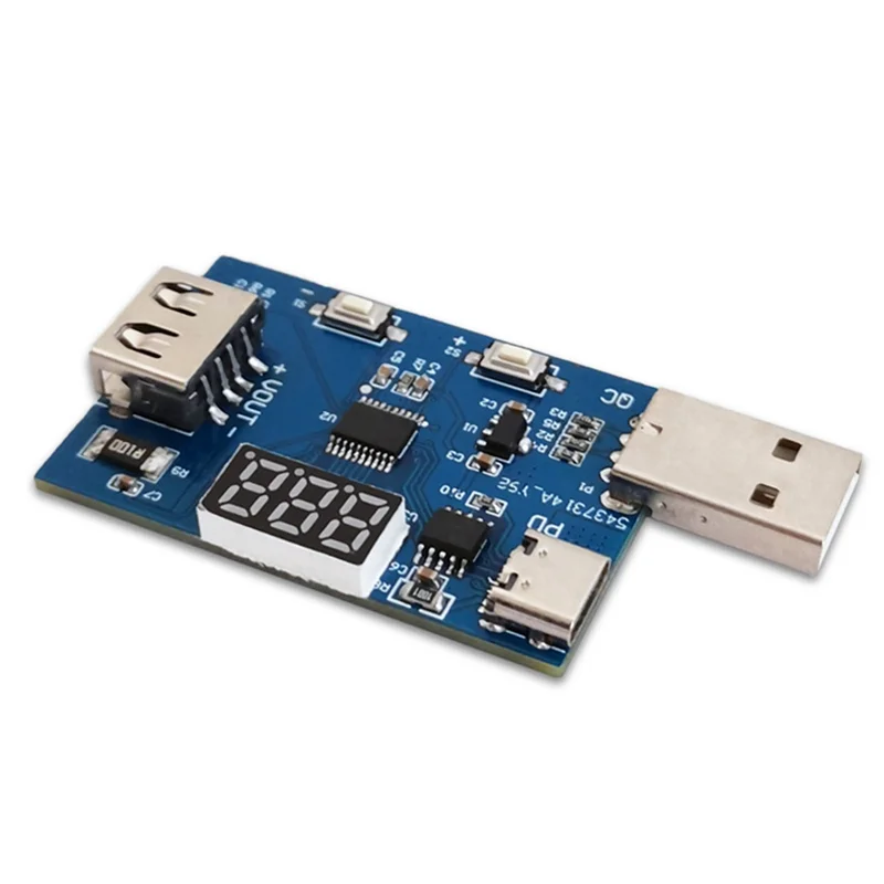 AA08-QC2.0 QC3.0 PD3.0 Decoy Module 3.6-20V Adjustable Multifunction Voltage Charging Head Test Aging Module