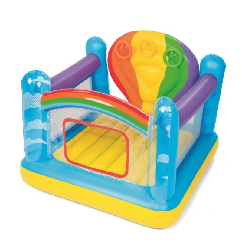 

Thickened household rainbow trampoline trampoline play inflatable indoor