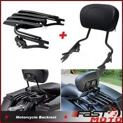 Motorcycle Detachable Backrest Sissy Bar Luggage Rack For Harley Road King Street Glide Special CVO FLHR FLHX FLHXS 2014-2019