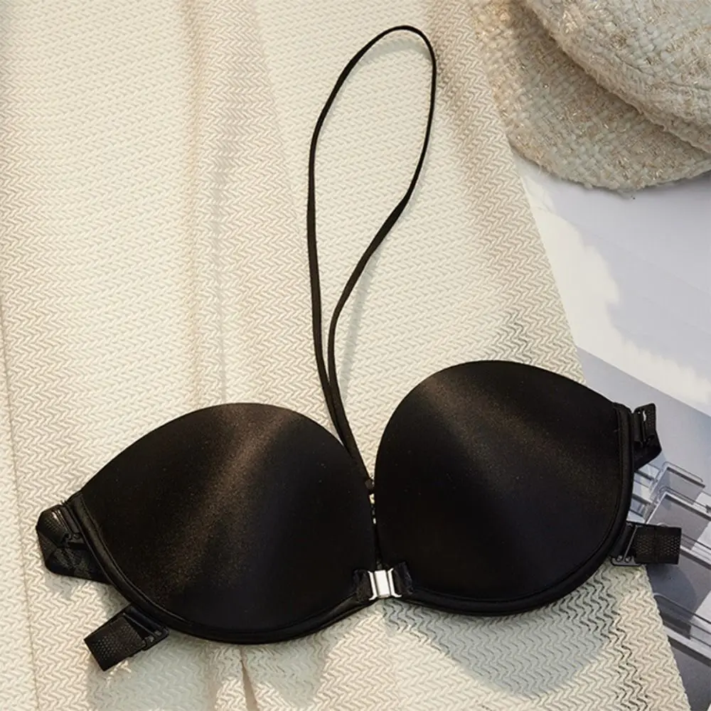 

Neck Strap Wireless Deep V Bra Close-fitting Anti-sagging Push Up Underwear Strapless Shockproof Seamless Bras Girls Women