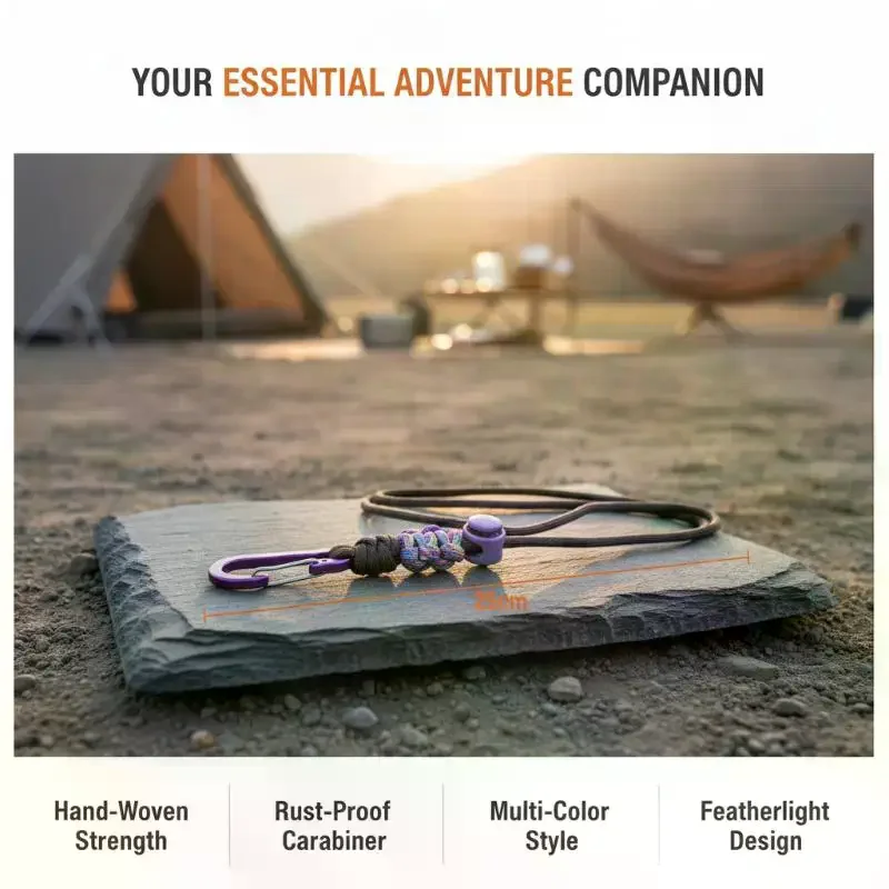 Durable Water Bottle Lanyard Practical Gift Anti-Lost Beverage Strap for Travel Mountaineering Camping Daily Use