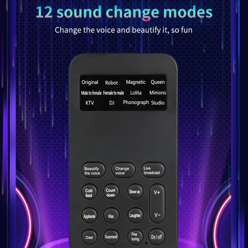 Mini Voice Converter Brand New Mobile Computer Universal Sound Changer One Click Meiyin Recording Game Sound Changer Portable