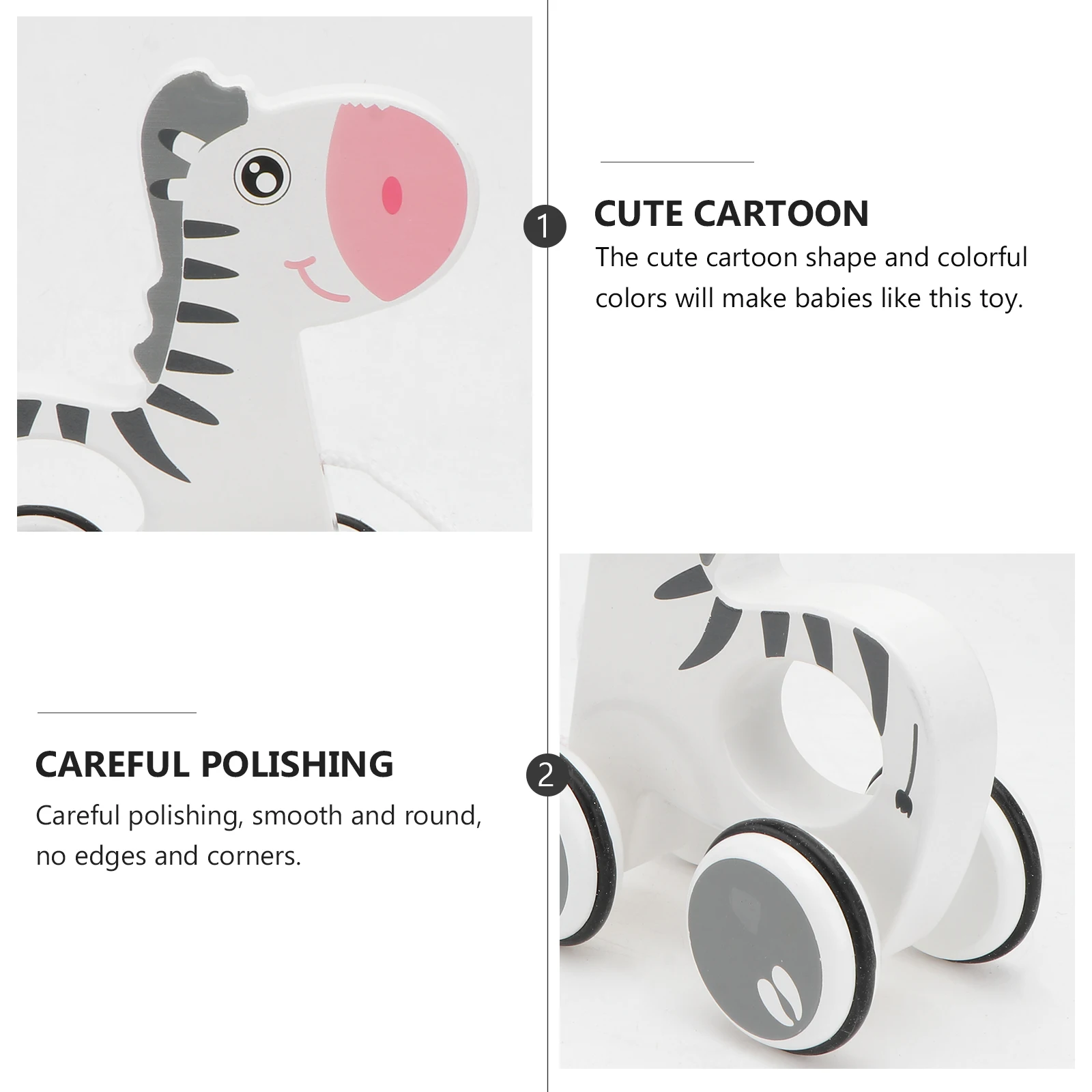 1pc rimorchio per animali per bambini tirare lungo la camminata apprendimento carino regalo per auto da trascinamento in legno per bambini compleanno Natale
