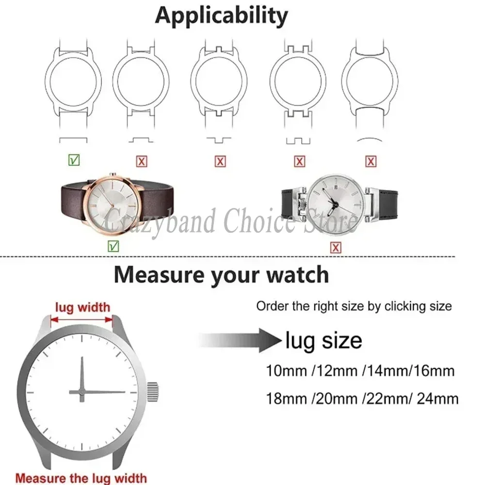 Uhrenarmband aus Leder mit Eidechsenstruktur, 14 mm, 16 mm, 18 mm, 19 mm, 20 mm, 21 mm, 22 mm, Business-Armband für Damen und Herren, universell für Tudor, Ersatzband – Detail 10