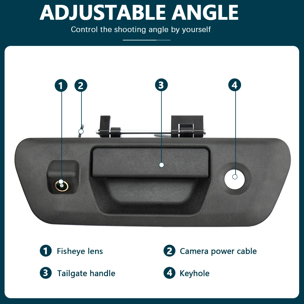 170 AHD1080 Tailgate Liftgate Trunk Handle Car Rear View Camera For Nissan NAVARA D23 2012-2024 Pickup, Waterproof Backup Camera
