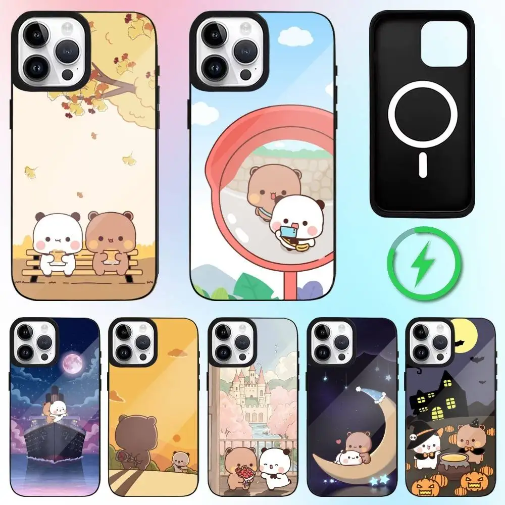 

Cute B-BuBu D-DuDu Phone Case For iPhone17,16,15,14,13,12,11 Plus,Pro Max Magnetic Magsafe Wireless Charging