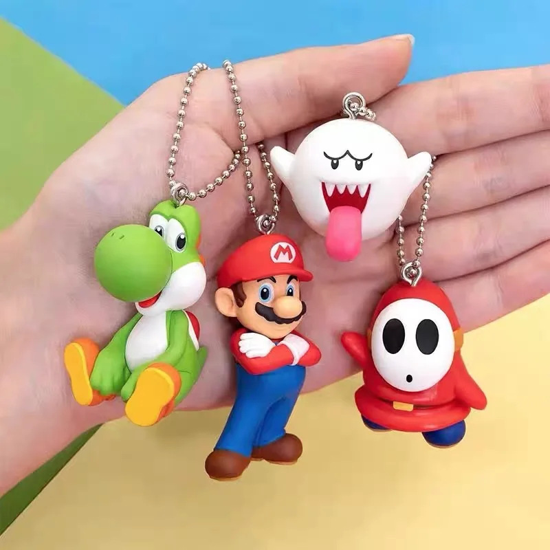 Super Mario Serie Blind Box PVC Schlüsselanhänger Luigi Yoshi Toad Boo Bobomb Cartoon Figur Taschenanhänger Sammlerstück Deko Geburtstagsgeschenke – Detail 1