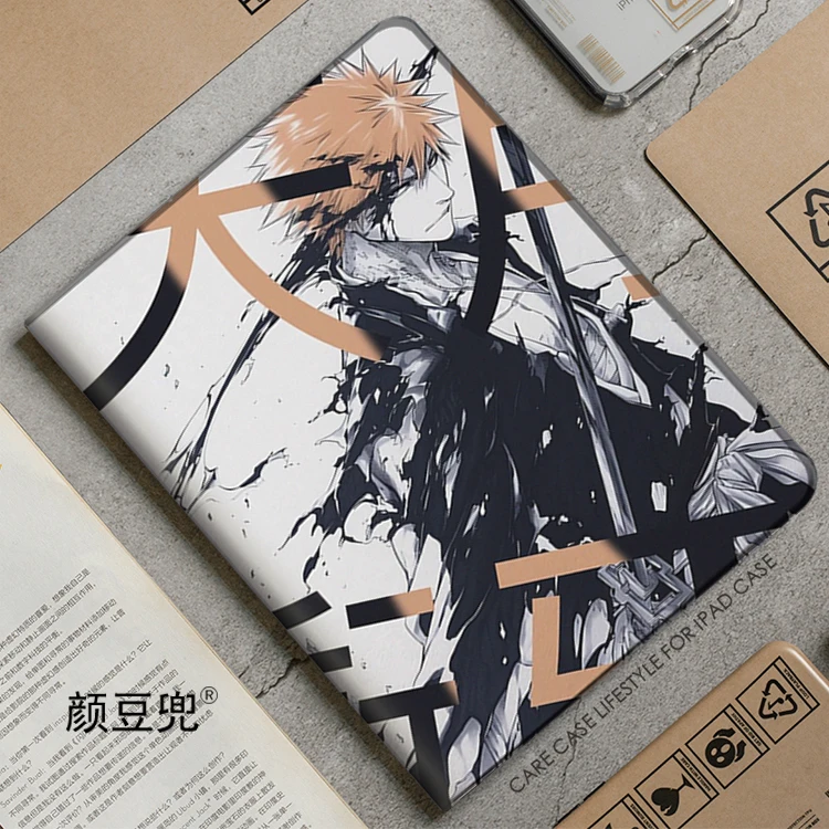 Bleach Anime Kurosaki Ichig Anim для iPad Air 4 5 Mini 5 6, роскошный силиконовый чехол для Pro 12,9 11, iPad 10th Protective Shell Pro13