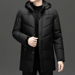 Casaco acolchoado de algodão masculino, jaqueta com capuz, Parkas grandes, quente, grosso, ao ar livre, masculino, inverno, novo