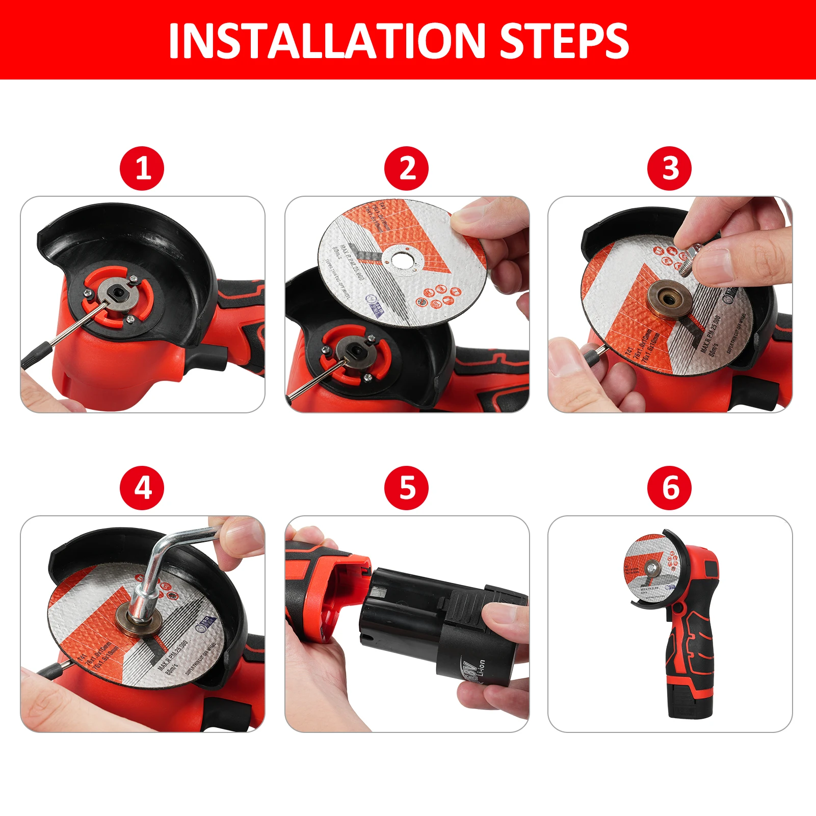 16.8V Mini Cordless Angle Grinder Rechargeable Grinding Tool Polishing Grinding Machine For Cutting Diamond Cordless Power Tools