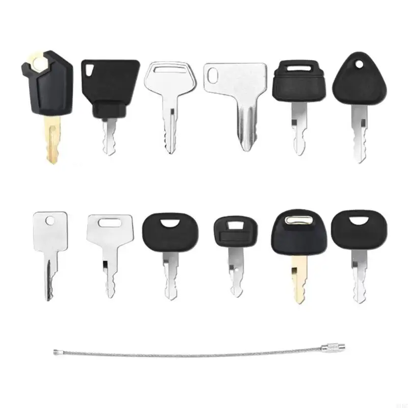 

31BC 12Pcs Heavy Equipment Construction Ignition Key Set Machinery Key for Machines Universal Engine Start Switch Key