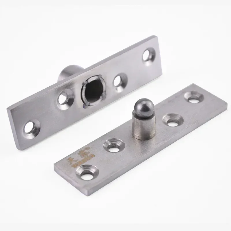 Central and Offset-Axes Rotating Hinge 360 Degree Door Pivot Hinge Concealing Up Down Shaft for Wooden Doors, Stainless Steel