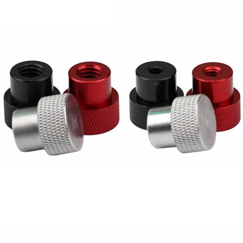 2Pcs 1/4-20 12 30 40 Inch Aluminum Alloy Hand Tighten Thumb Nut Through Hole Adjust Clamping Knob Manual Nut Screw Bolt Cap Cove