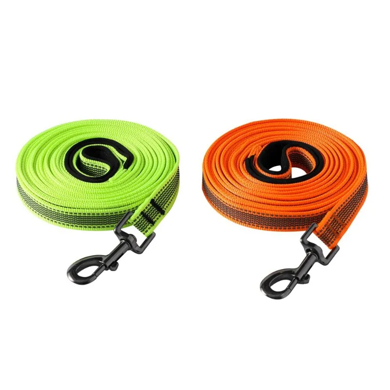 Laisse de dressage multifonctionnelle pour chien, réfléchissante, antidérapante, extensible, 5 mètres, 10 mètres, pour l'entraînement et le rappel, laisse de suivi pour chien