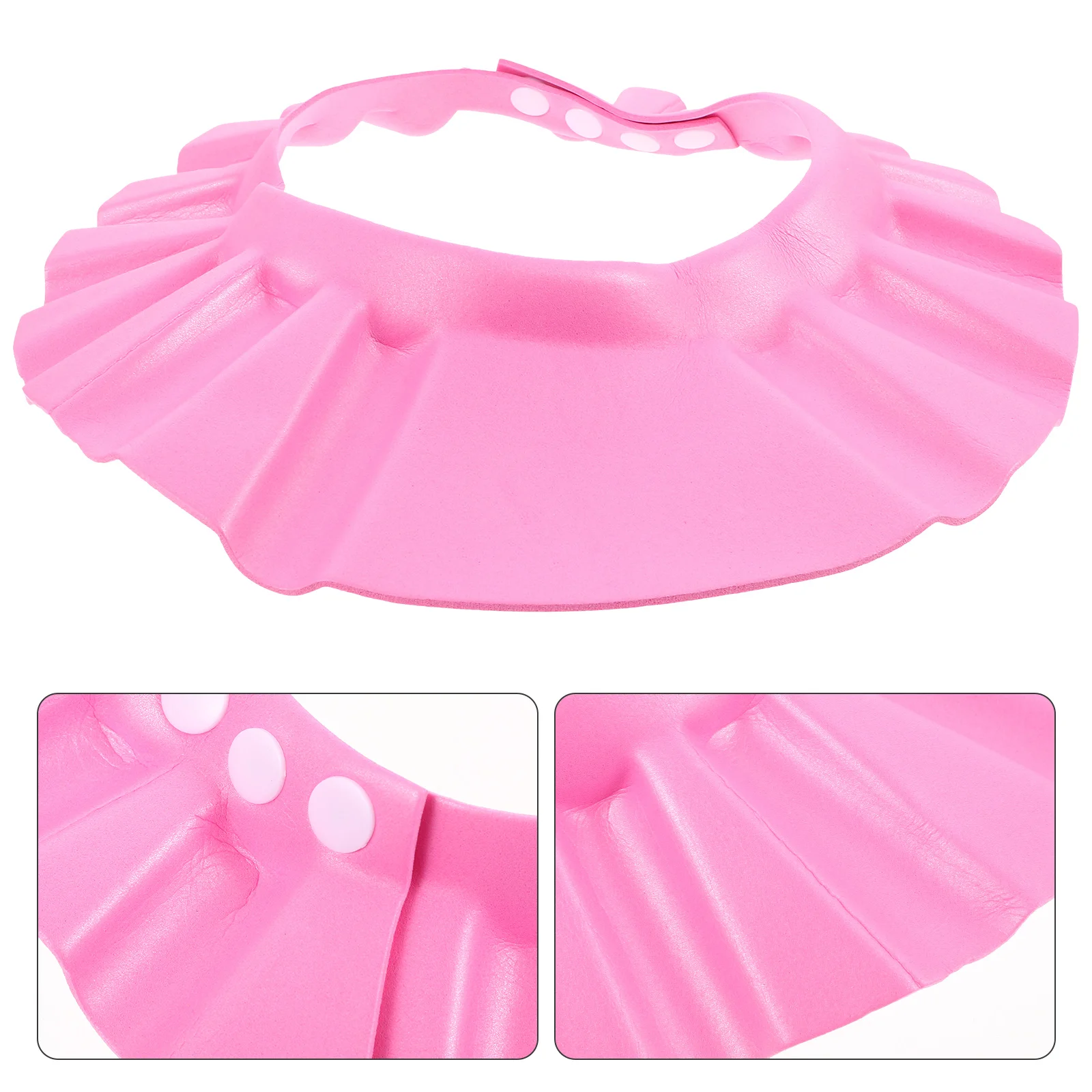 Ultra-light EVA Waterproof Baby Kids Shower Bathing Shampoo Hat (Pink) Baby Shower Cap Baby Shampoo