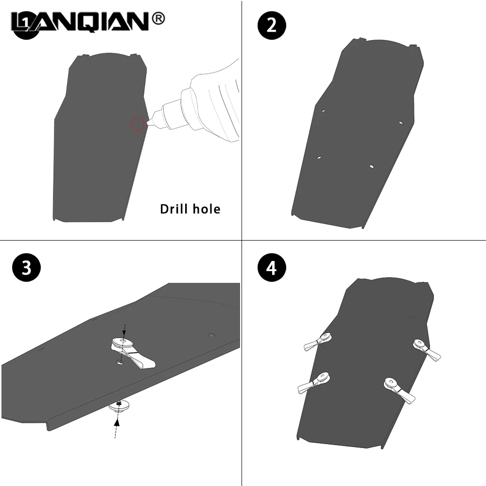 ل Husqvarna TC TE FC FE OS-حلقات الرف الأمتعة الخلفية 6 مللي متر ثقوب ل 125-530 SX SX-F EXC EXC TPI EXC-F XC XC-F XC-W XC-W TPI XCF-W #3