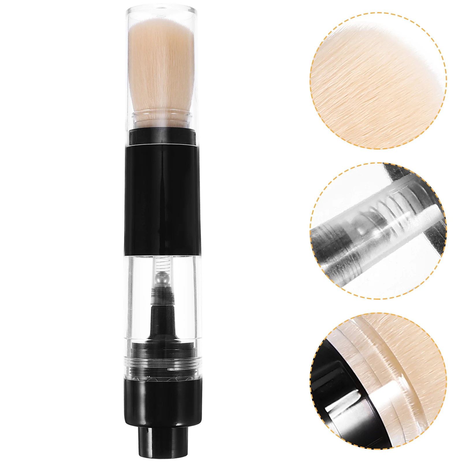Pincel de pó tipo push portátil para bochechas prensadas soltas blush rosto pequeno pincel de maquiagem tamanho de viagem multifuncional pf10
