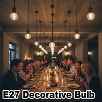 E27 220v 1w G40 Led Filament Light Bulbs Decorative Globe Bulb Screw Warm White Round 2200k Dimmable Soft Replacement For String