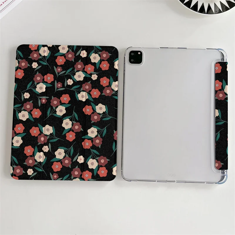 Cute Flower Case For Apple iPad Pro 2024 11 inch Air5/4 10.9 iPad 10/7/8/9 9.7 Air 3 10.2/10.5\'\' mini 6/5 Cover with Pen Holder