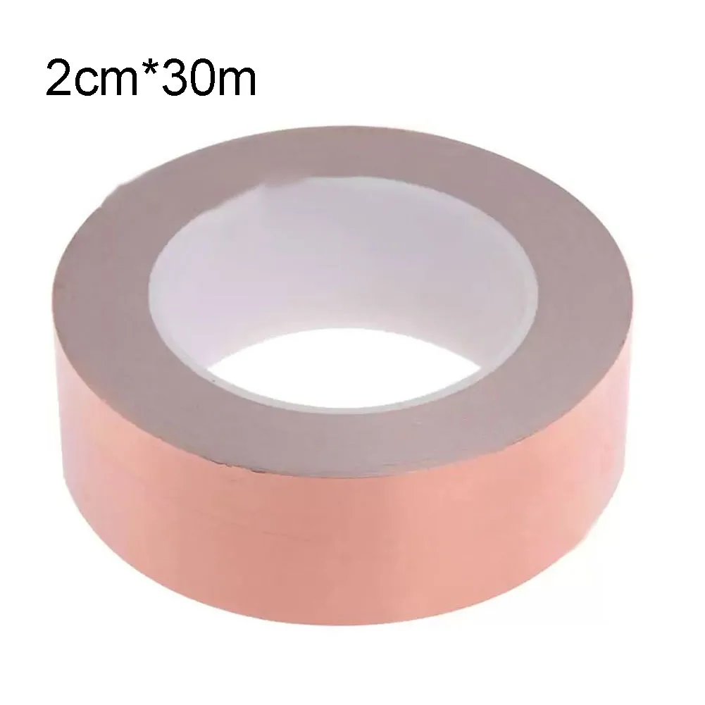 Copper Tape Premium Copper Foil Tape with Conductive Adhesive Guitar Repair Shielding 30 50M Various Width Options