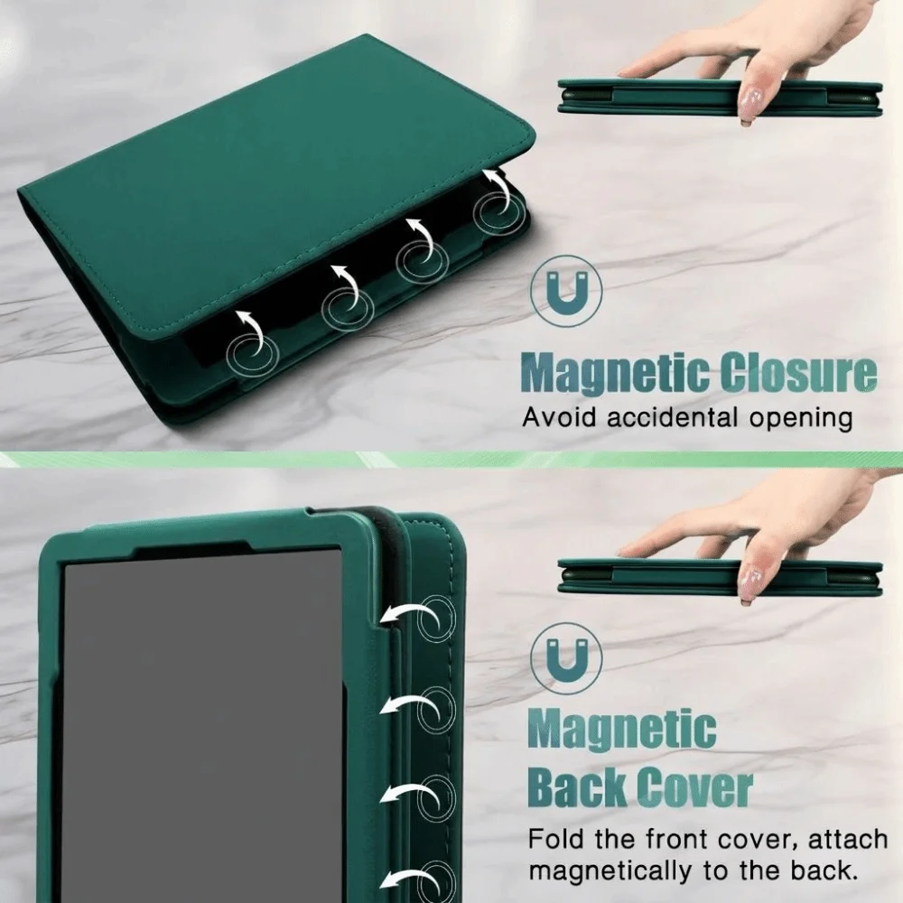 Auto Wake/Sleep Protective Case Shockproof Magnetic e-Reader Shell for Kindle Paperwhite 2024 (12th Gen) 7 inch Colorsoft