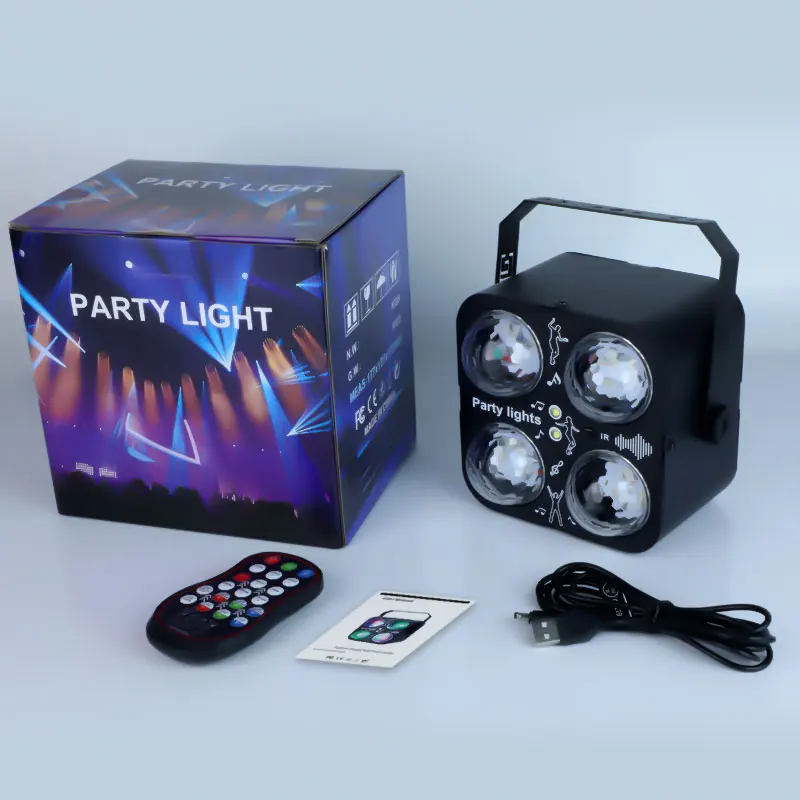 9W LED Magic Ball Light Rotating Stage Light with Remote Control Effect Atmosphere Lamp for Concert Club Party DJ Show Lamp