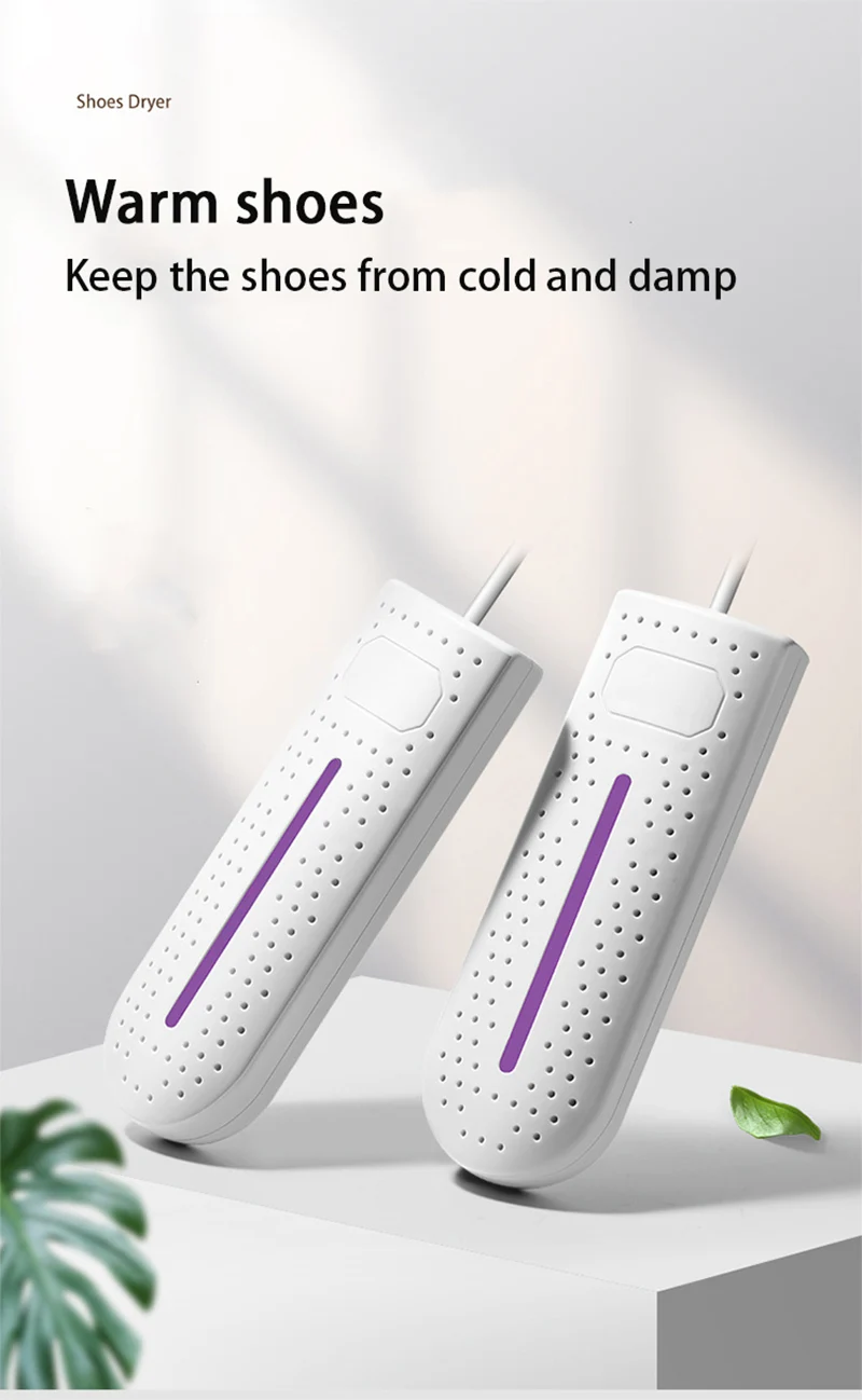TINSOL Tragbarer Schuhtrockner mit USB-Anschluss, UV-Desinfektion, konstanter Temperatur und Heizfunktion, ideal für Reisen und Studentenwohnheime. – Detail 1