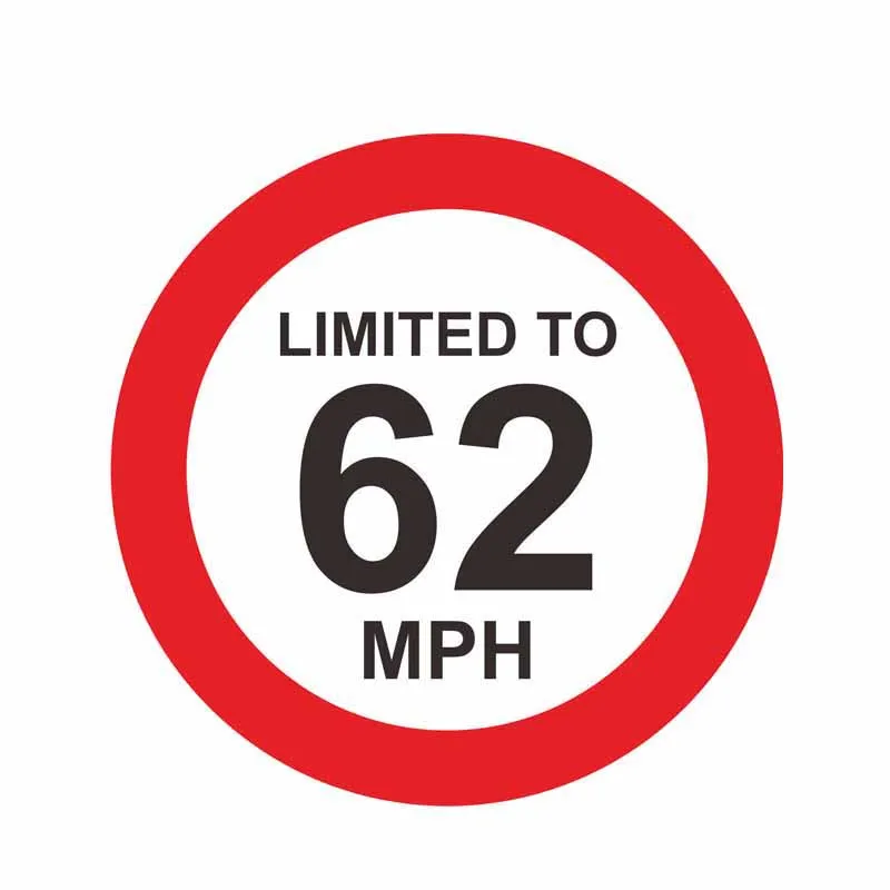 

Personality Fashion Speed Limit 62Km/ Per Hour Car Stickers Pvc High Quality Waterproof Can Be Customized Color Decal Decorate