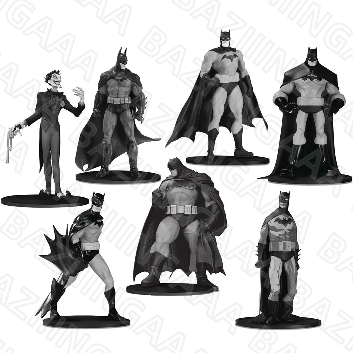 McFarlane Toys Cartoon Doll Direct Black&white Batman Joker 12.5cm Action Figure Doll Toys Model Garage Kit