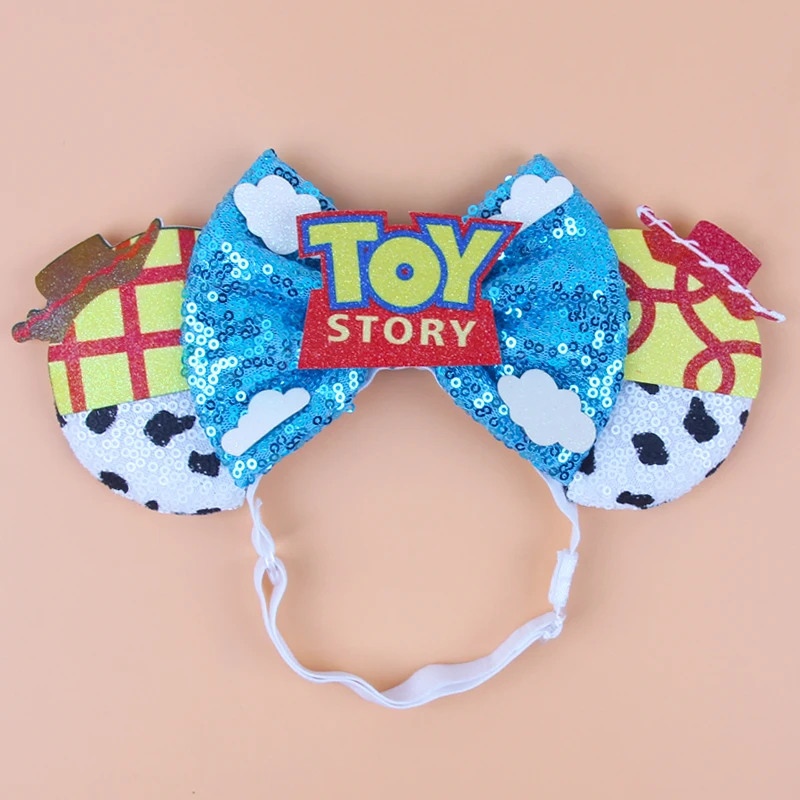 2023 New Disney Ears Adjustable Elastic Headband Adult Mickey Mouse Nylon Hairband Kids Hair Accessories Festival Trip Party DIY