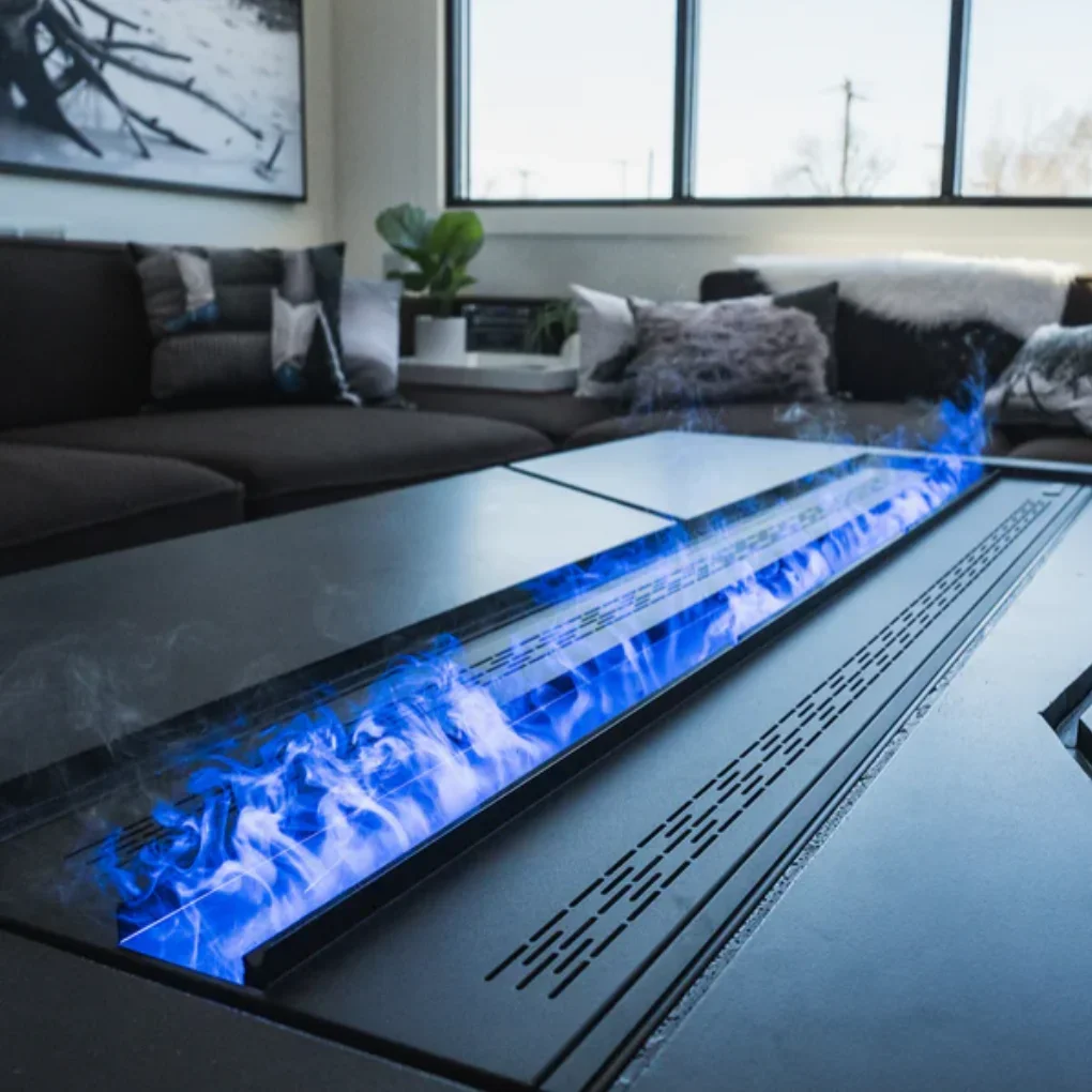 Water Electric Fireplace 3D Remote Control APP Interior Decoration Steam Fireplace Mist Fireplace Embedded Realistic Mist Flame