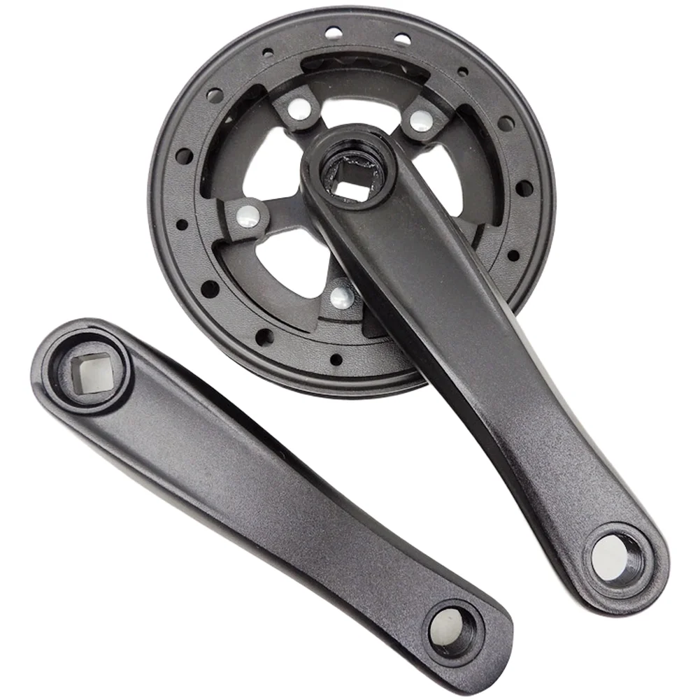 /140mm /Square /Taper Bike Crankset 28T 30T 32T Aluminum Alloy Chainring Black Lightweight For Youth Folding Bicycle Parts Acces