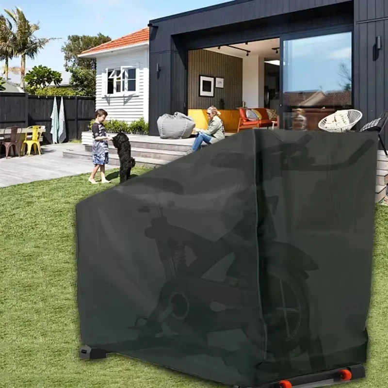 

Fitness Bike Cover Upright Bike Cover 210D Oxford Cloth Fitness Equipment Dust Cover Workout Lovers Outdoor Bike Protector