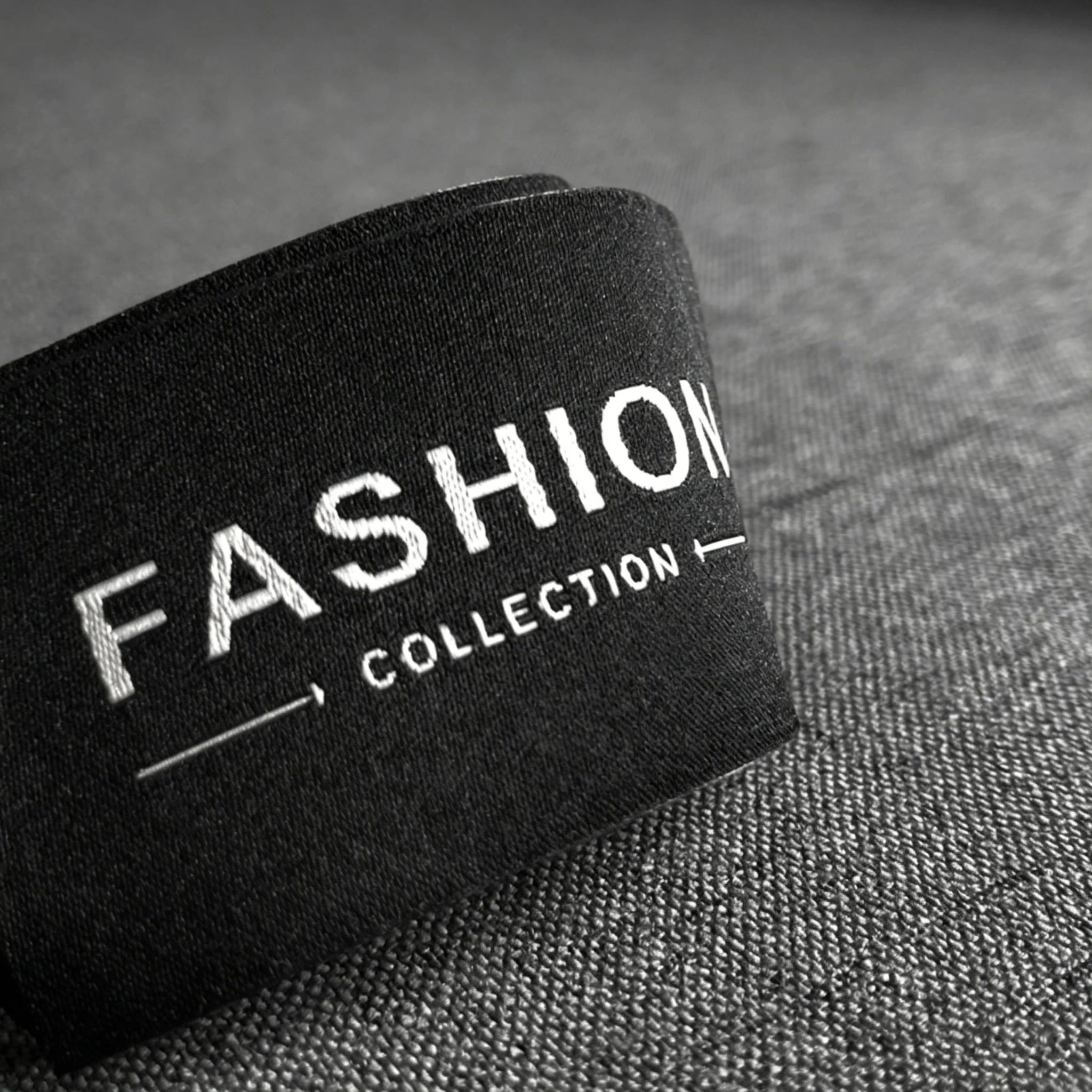 Custom High Density Double Filling Woven Label for Clothing Neck Tag Garment Main Label Brand Fabric Tag Apparel Label Wholesale