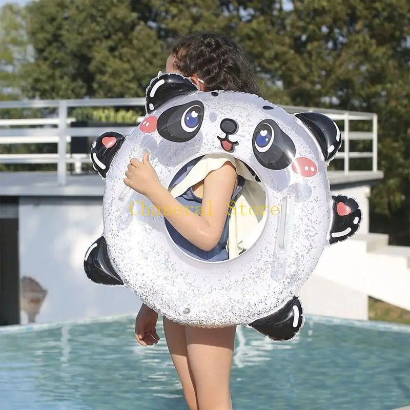 E7CE Lindo anillo natación inflable Non Backyard Panda Float Safety Pool Game Game Supply