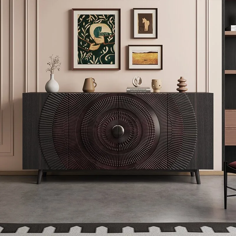 Italian shoe cabinet, side cabinet, light luxury high-end villa tenant foyer entrance cabinet