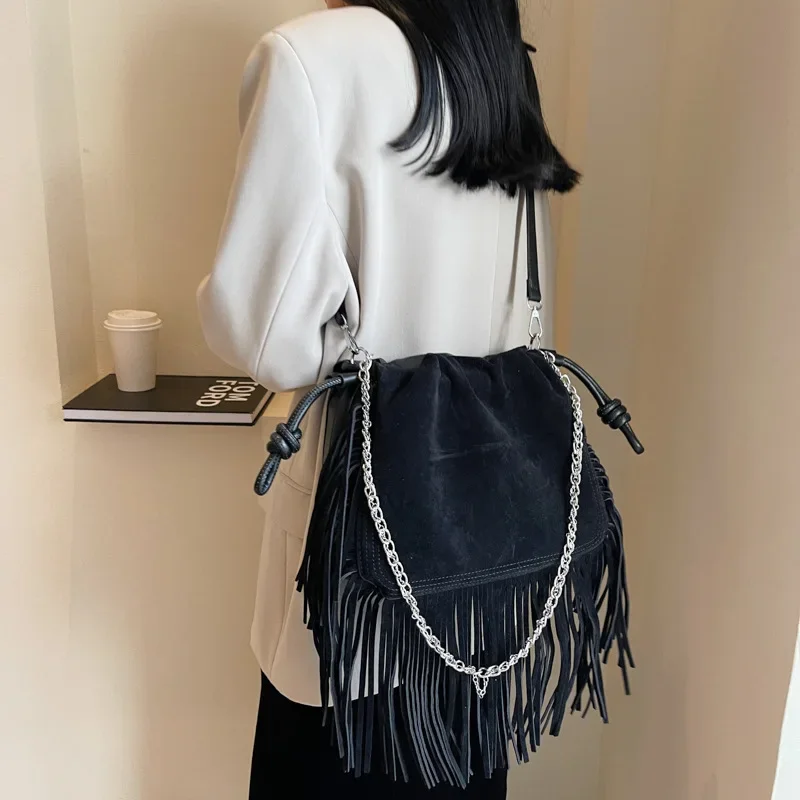 Women Shoulder Bags Autumn 2023 New Fashion Retro Chain Large Capacity Stylish Shoulder Underarm Bag Casual Tote Bags for Women