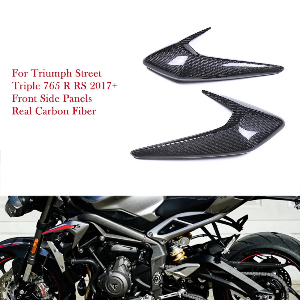 

For Triumph Street Triple 765 R RS 2019 2020 2021 2022 2023 Motorcycle Accessories Carbon Fiber Front Side Panels Fairing Kits