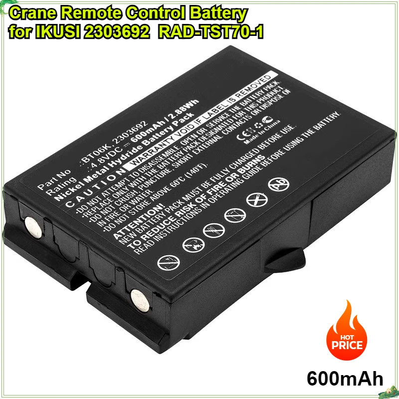 

Crane Remote Control Battery for IKUSI 2303692 ATEX Transmitters RAD-TST70-1 T70-2 T71 T72 TM70 LV5 LV3 JS3 JS JS5