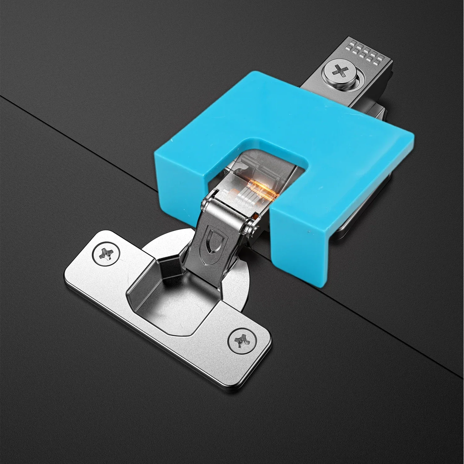 Magnetic Woodworking Hinge Installation Positioning Aid Quick Fixed Plate for Cabinet Door Panel Jig Tool